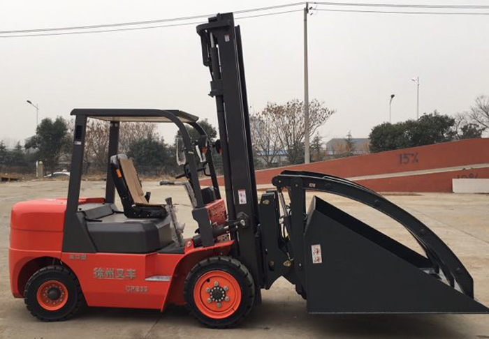 叉車(chē)加抓廢料斗